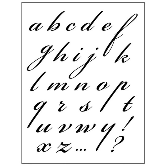 Stamperia HD Natural Rubber Stamp cm 14x18 Italic Alphabet