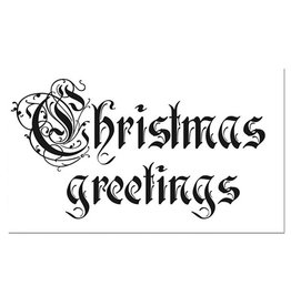 Stamperia HD Natural Rubber Stamp cm. 7x11 - Christmas Greetings