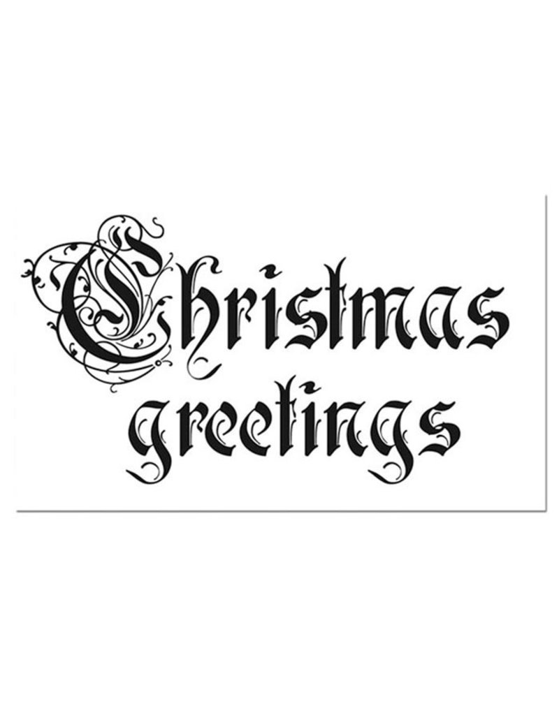 Stamperia HD Natural Rubber Stamp cm. 7x11 - Christmas Greetings