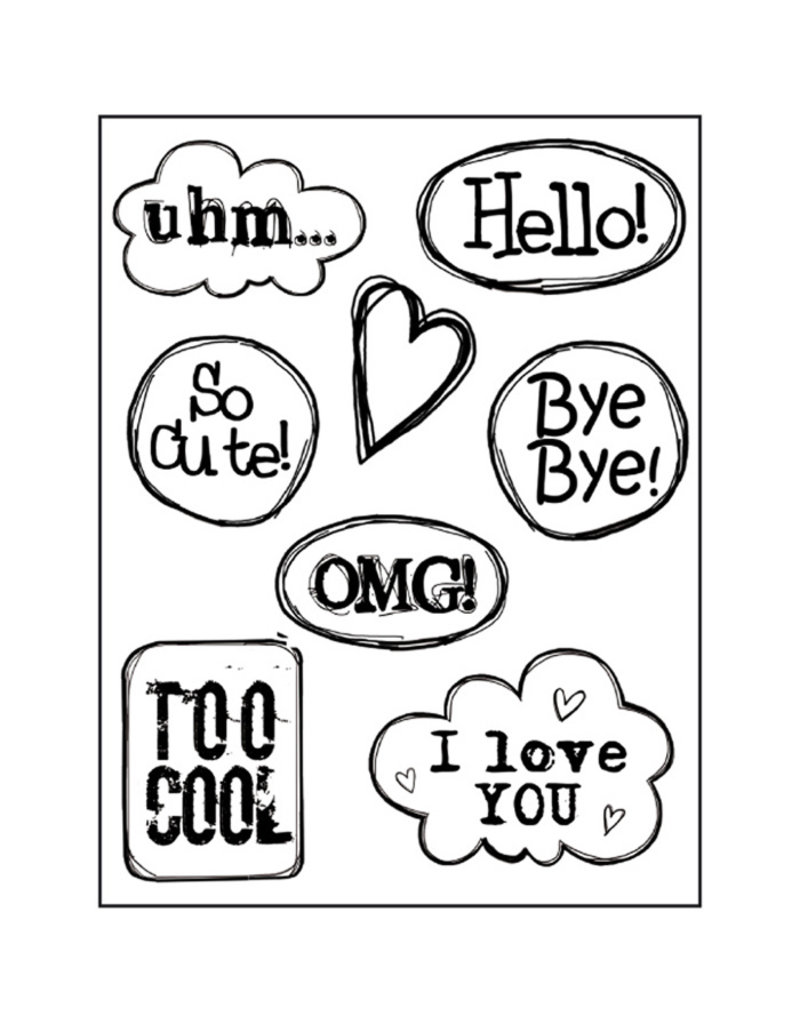 Stamperia HD Natural Rubber Stamp cm.14x18 Hello clouds