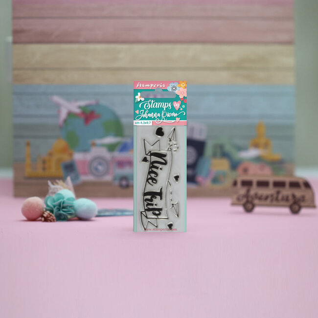 Stamperia Acrylic stamp cm. 4,3x9,7 Nice trip