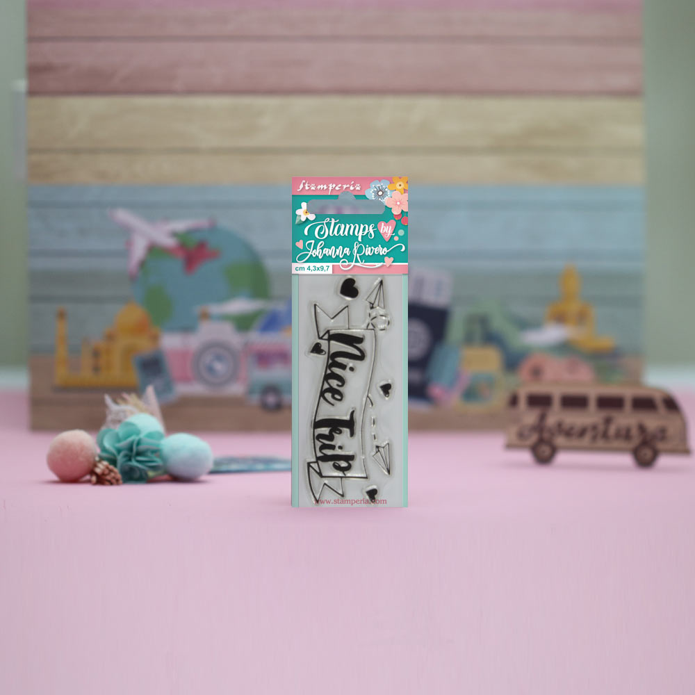 Stamperia Acrylic stamp cm. 4,3x9,7 Nice trip