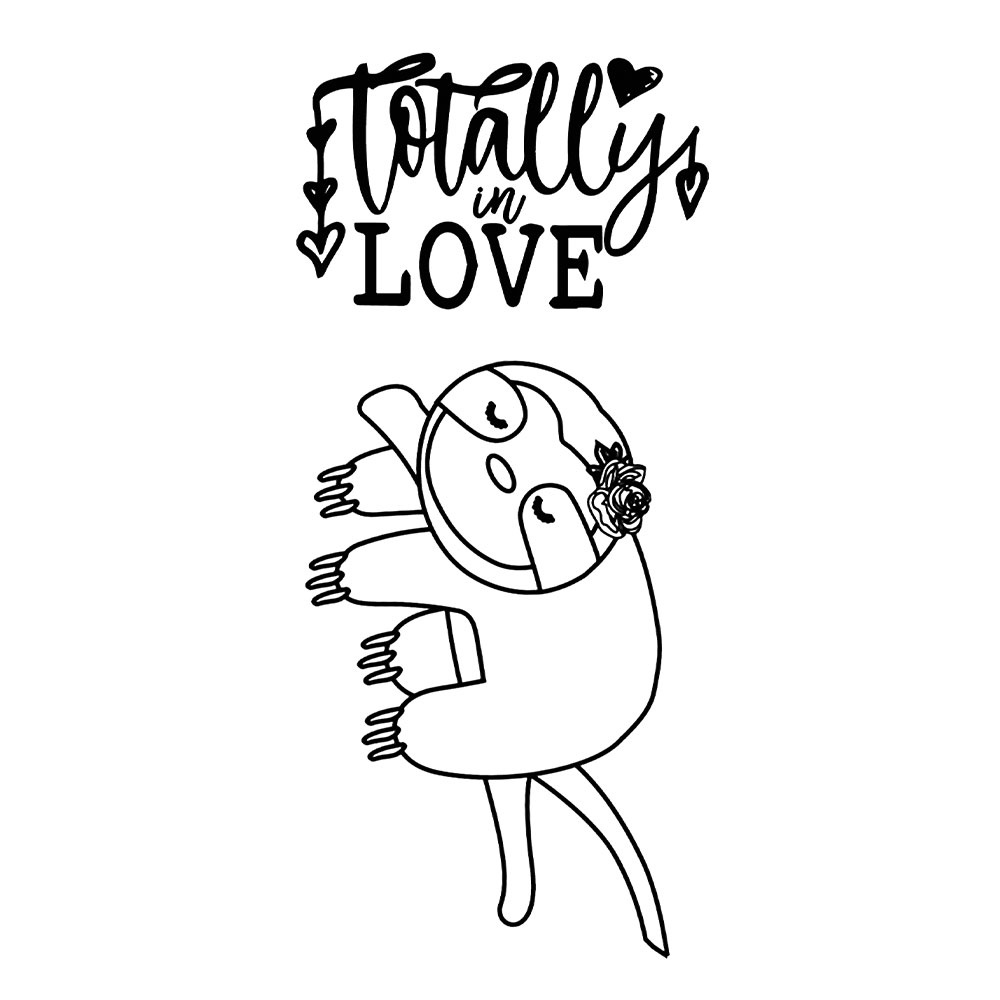 Stamperia Acrylic stamp cm. 4,3x9,7 Totally love