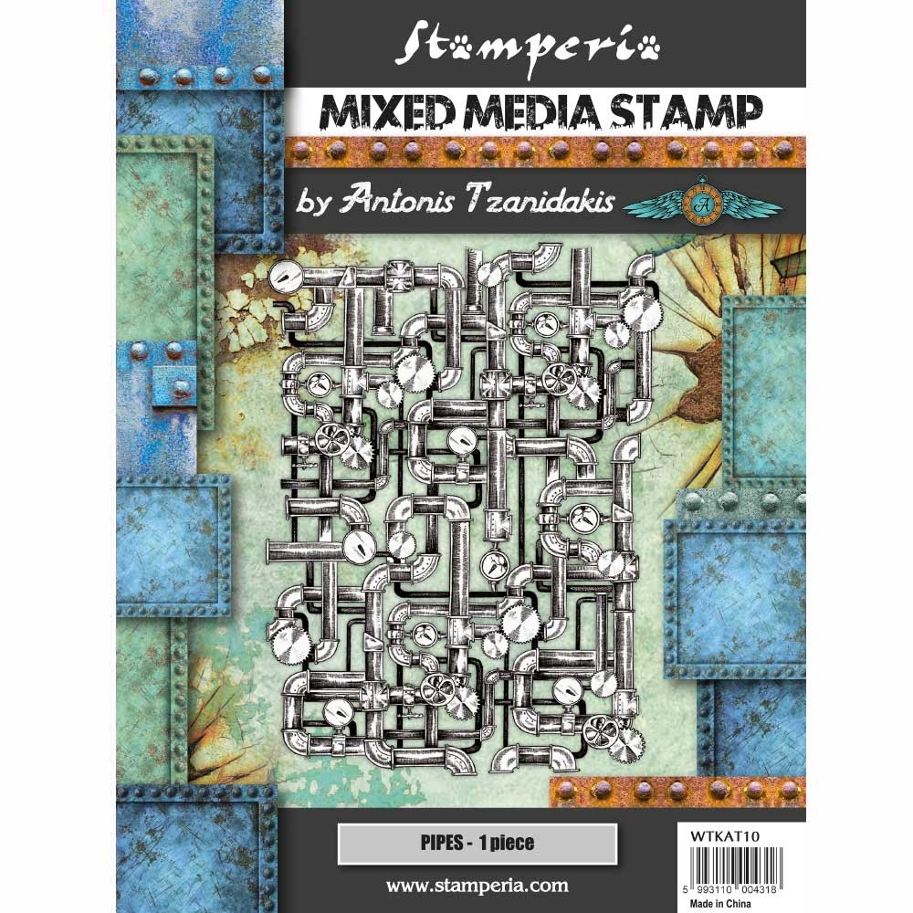 Stamperia Mixed Media Stamp cm. 15x20 - Sea World piping