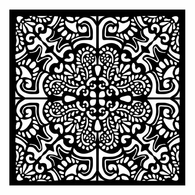Stamperia Thick stencil cm. 18X18 Azulejos tiles