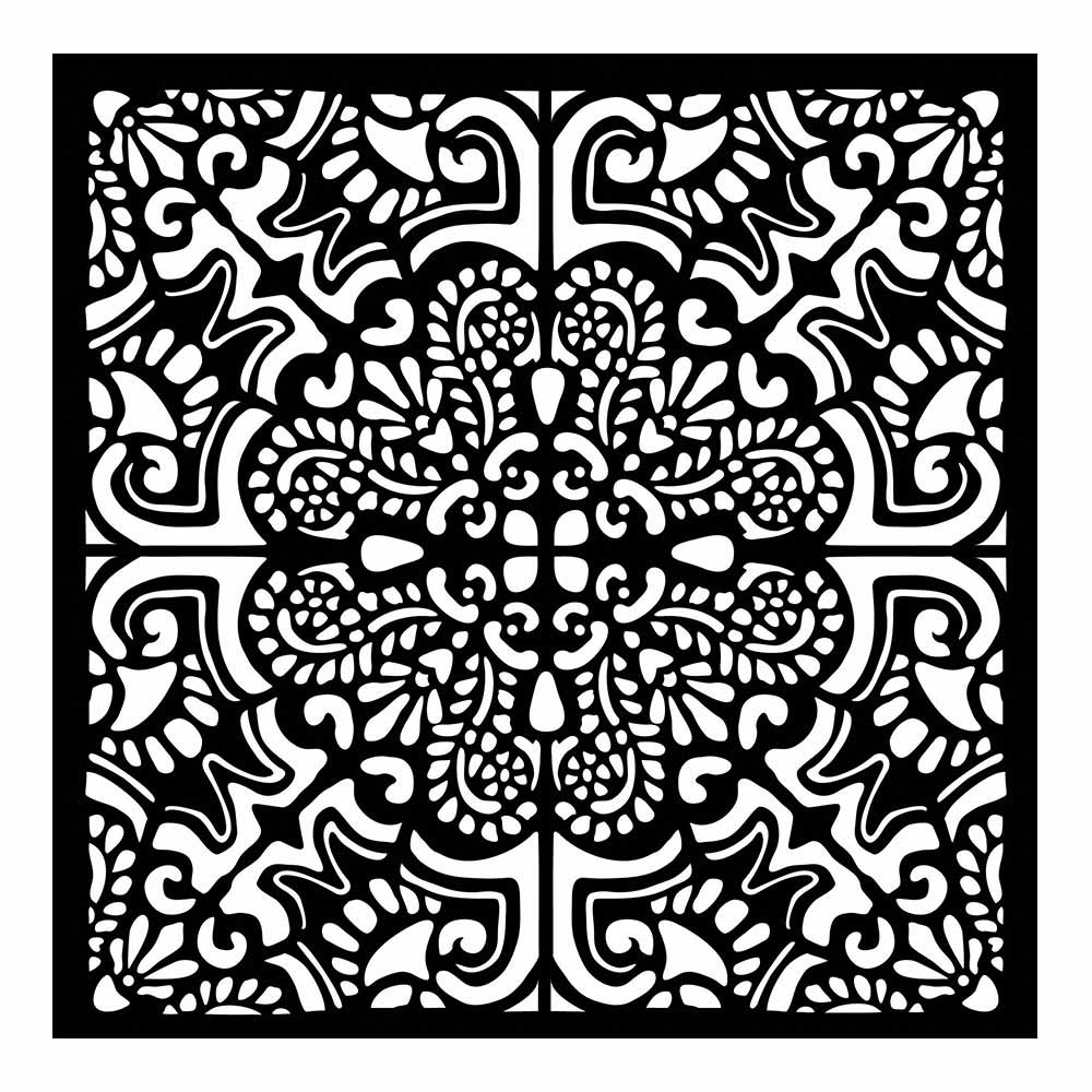 Stamperia Thick stencil cm. 18X18 Azulejos tiles