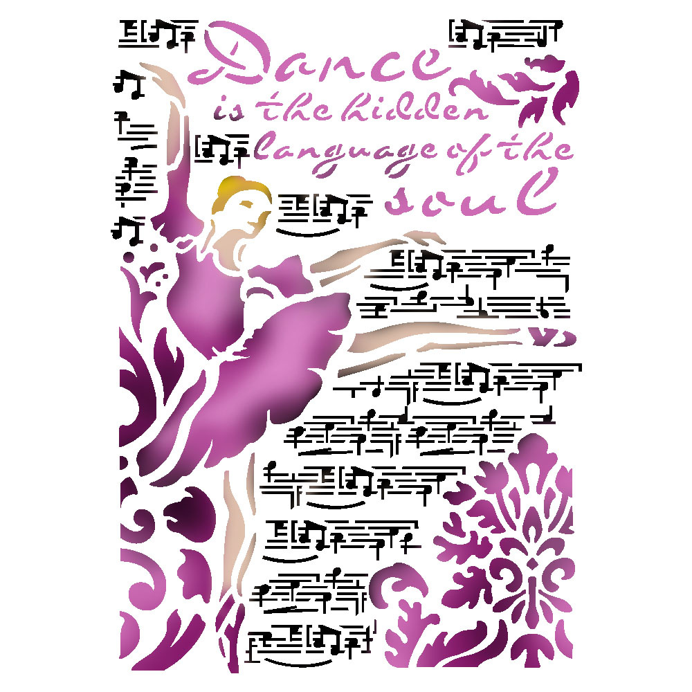 Stamperia Stencil G cm. 21x29,7 Dance