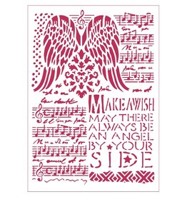 Stamperia Stencil D cm. 21x29,7 Music and wings