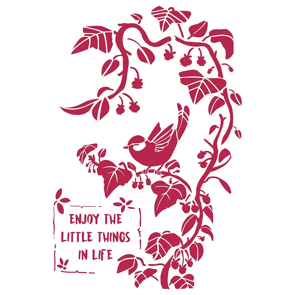 Stamperia Stencil G cm. 21x29,7 Little bird on branch