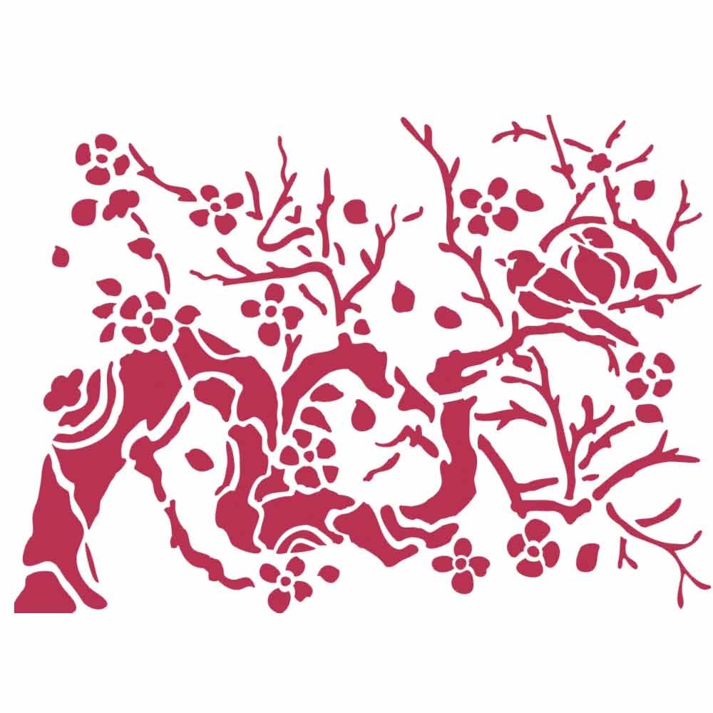 Stamperia Stencil D cm. 20x15 Bird on branch
