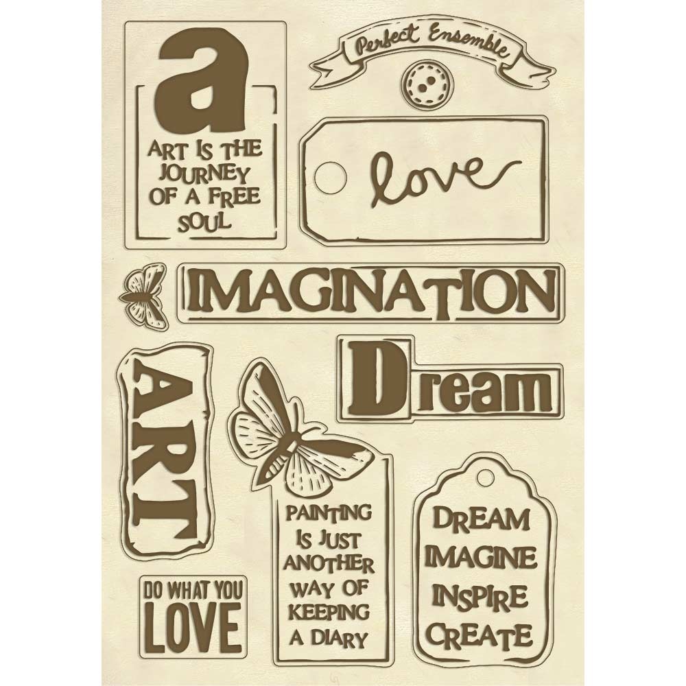 Stamperia Wooden shape A5 Writings