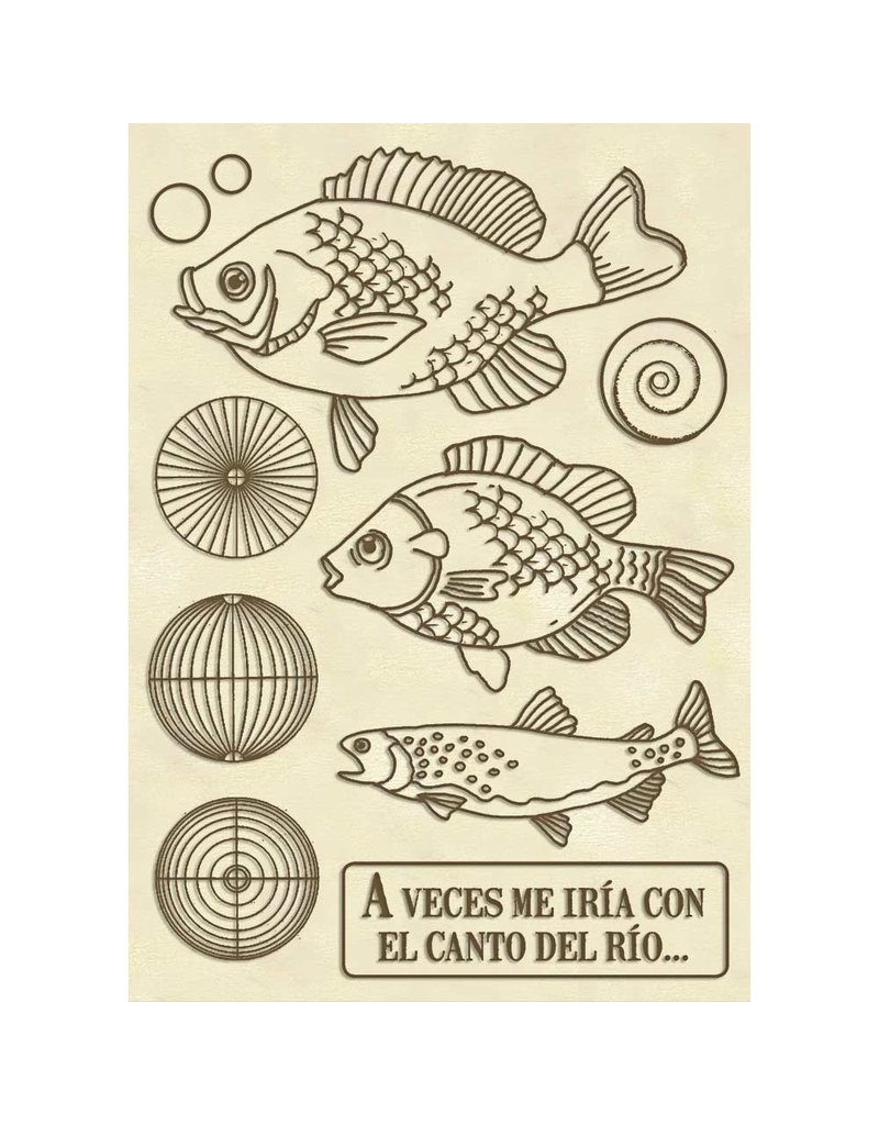 Stamperia Wooden shape A6 - Forest fish