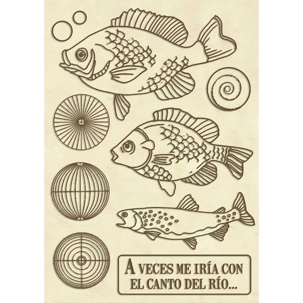 Stamperia Wooden shape A6 - Forest fish