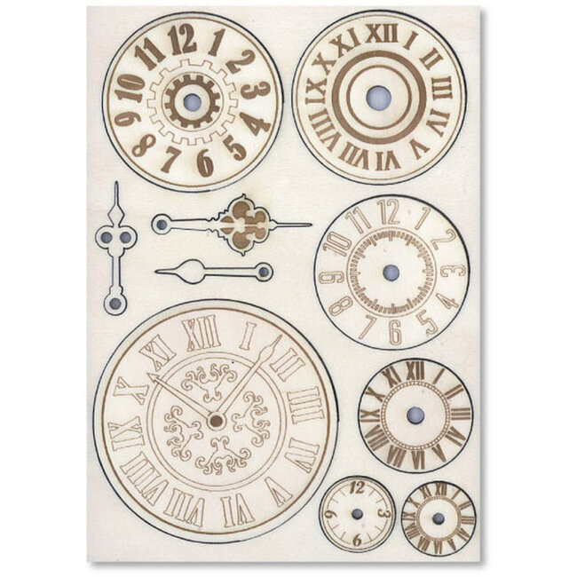 Stamperia Wooden frames A5 size - Mechanisms and Watches