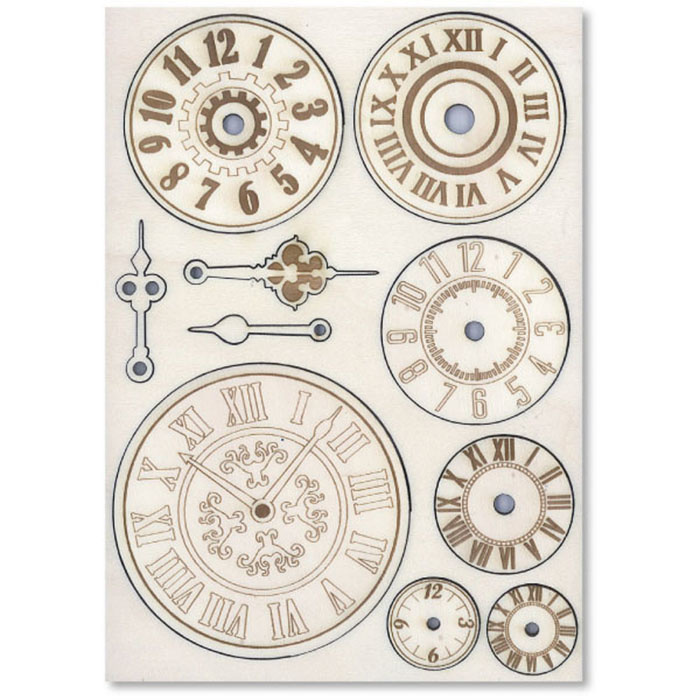 Stamperia Wooden frames A5 size - Mechanisms and Watches