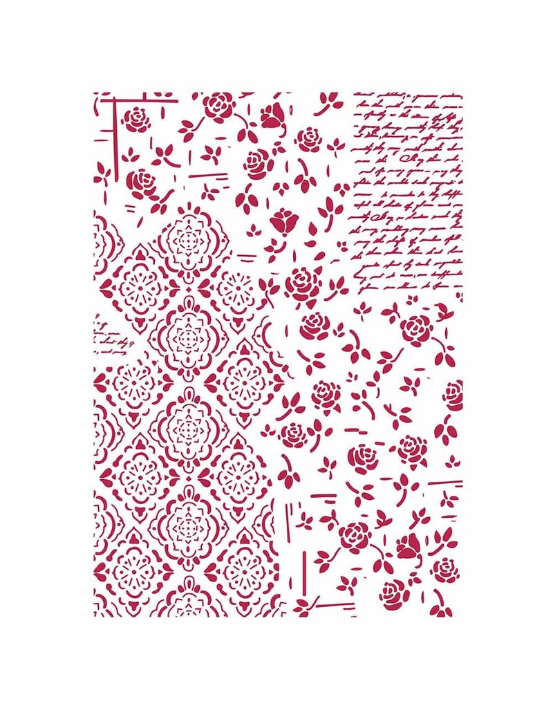 Stamperia Stencil G cm. 21x29,7 Roses and decorations