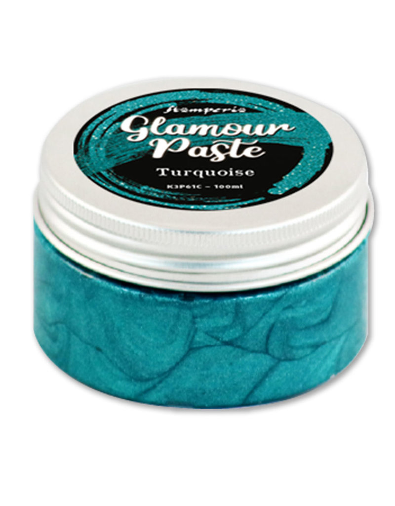 Stamperia Glamour Paste 100 ml. - Turquoise