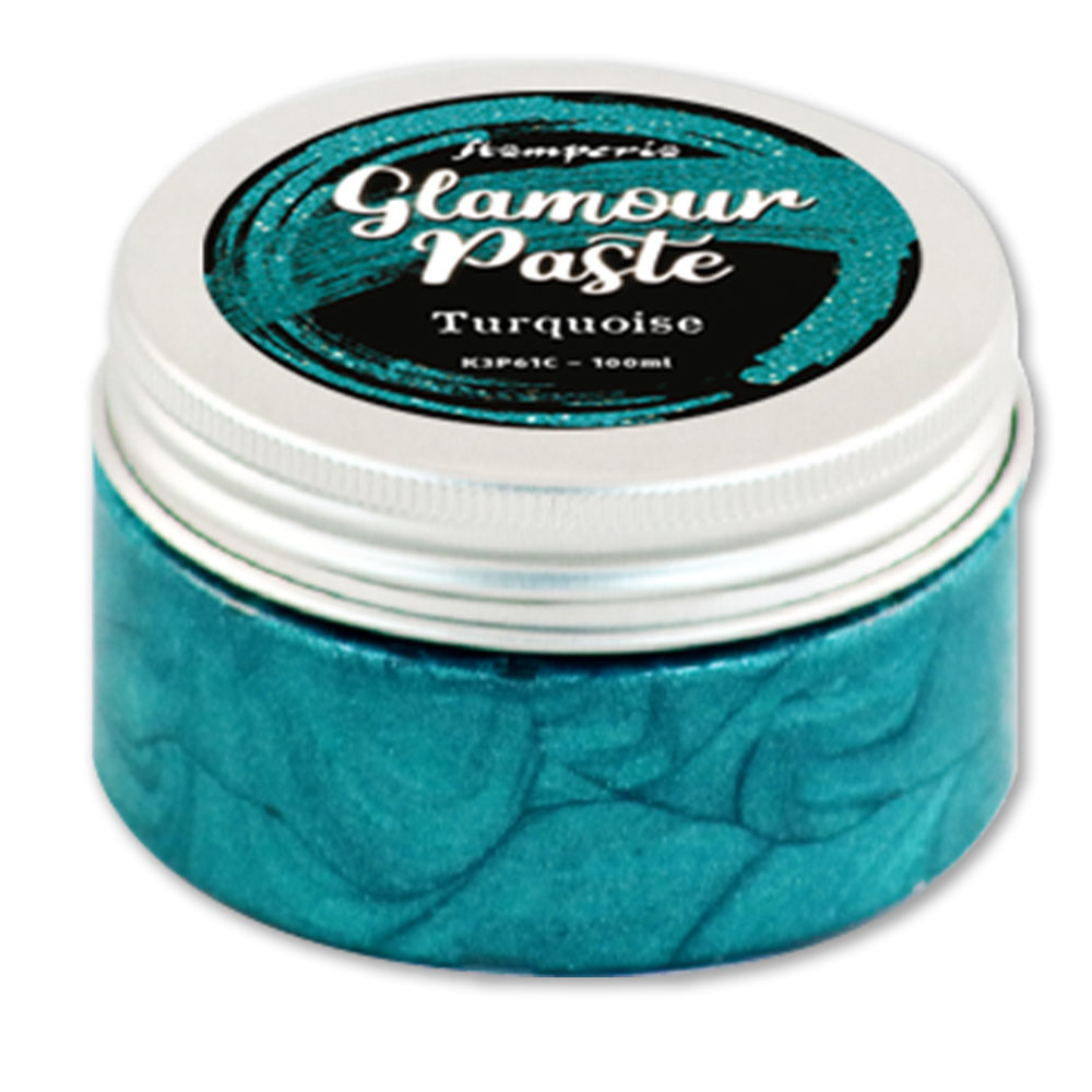 Stamperia Glamour Paste 100 ml. - Turquoise
