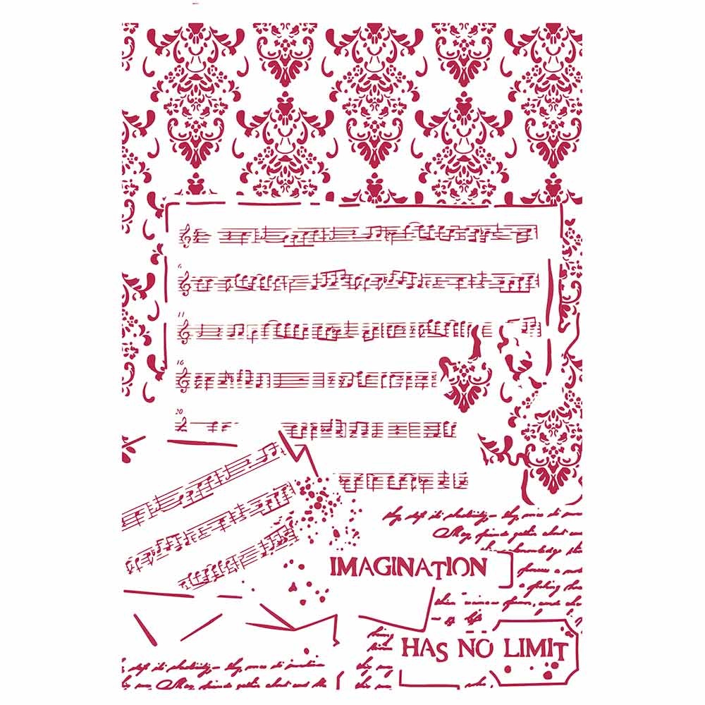 Stamperia Stencil G cm. 21x29,7 Music