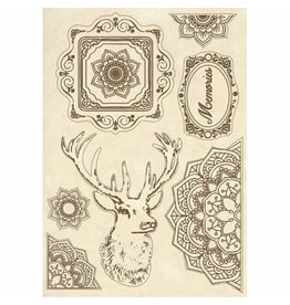 Stamperia Wooden shape A5 size Cosmos deer