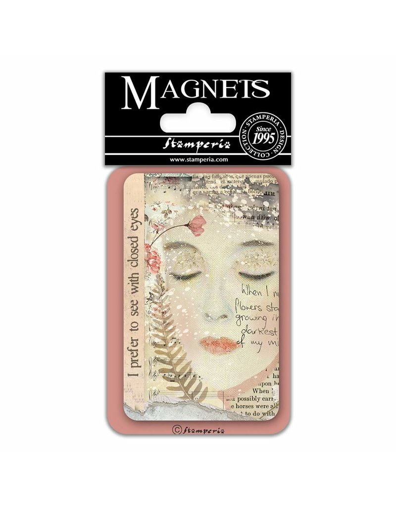 Stamperia Magnet cm. 8x5,5 - Closed eyes