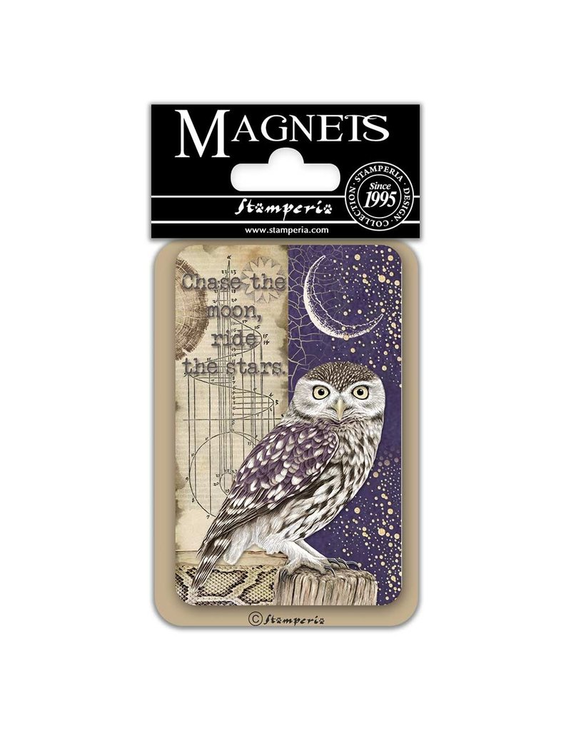 Stamperia Magnet cm. 8x5,5 - Cosmos owl