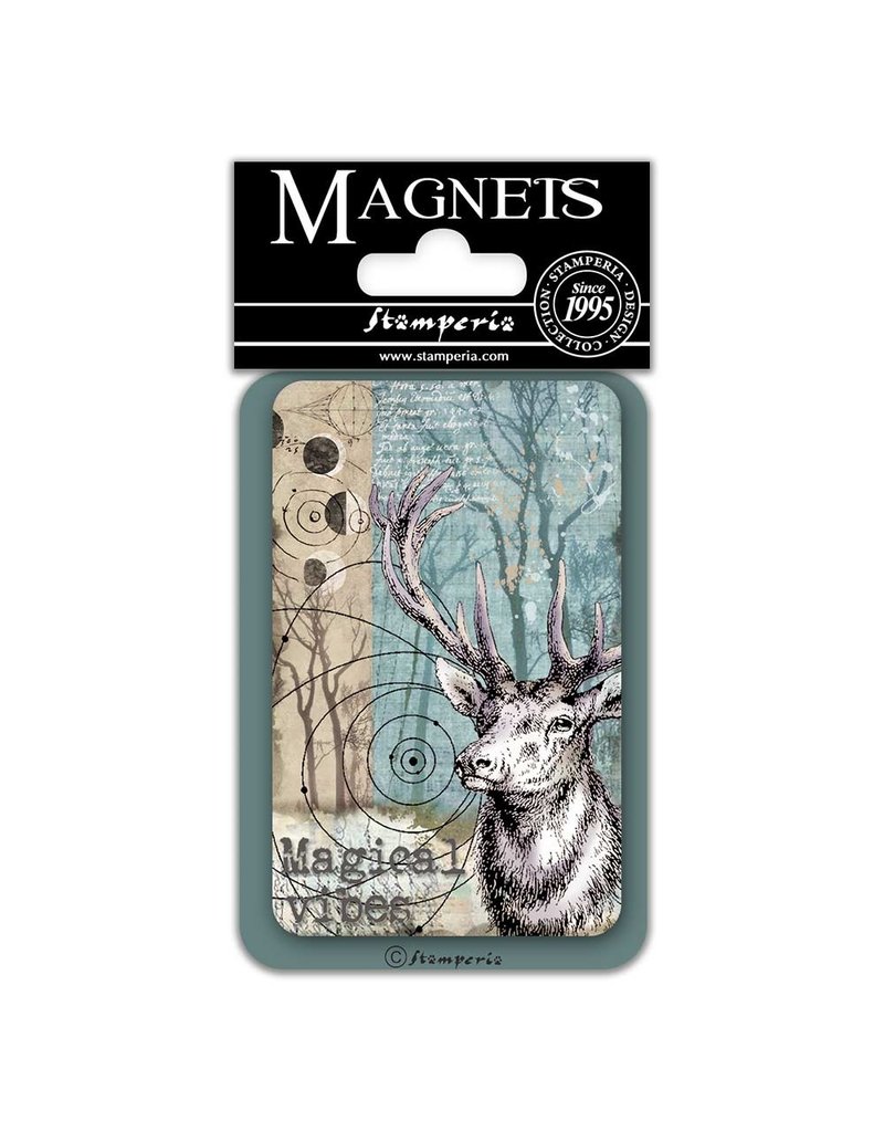 Stamperia Magnet cm. 8x5,5 - Cosmos deer