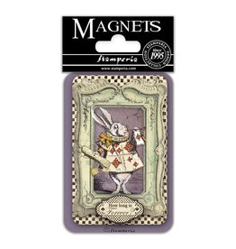 Stamperia Magnet cm. 8x5,5 - White rabbit