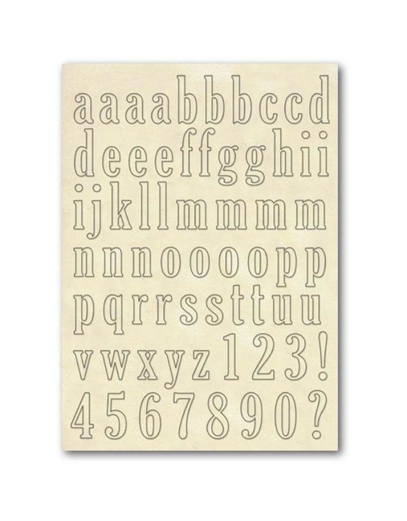 Stamperia Wooden frames A5 size - Lower case Alphabet