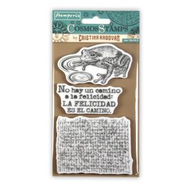 Stamperia HD Natural Rubber Stamp cm.10x16,5 Cosmos deer