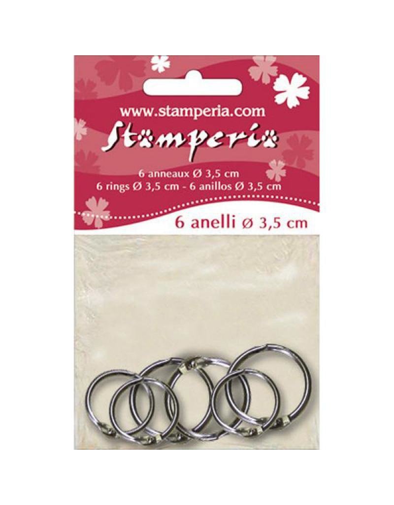 Stamperia Ass. 6 metal rings
