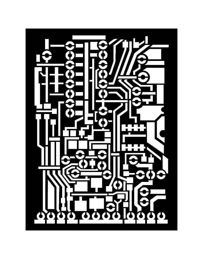 Stamperia Thick stencil cm. 15x20  - Circuit board