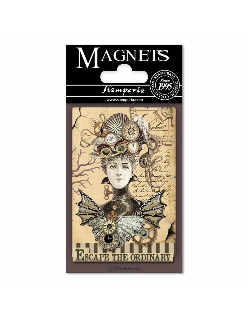 Stamperia Magnet cm. 8x5,5 - Voyages Fantastiques Woman
