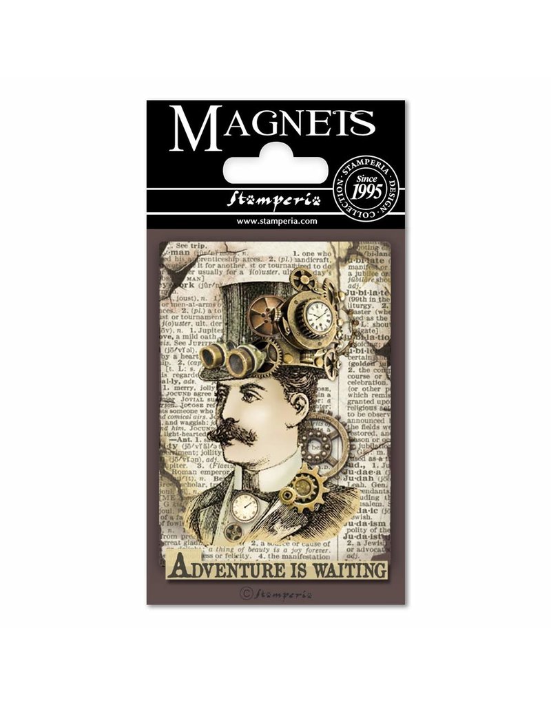 Stamperia Magnet cm. 8x5,5 - Voyages Fantastiques Man