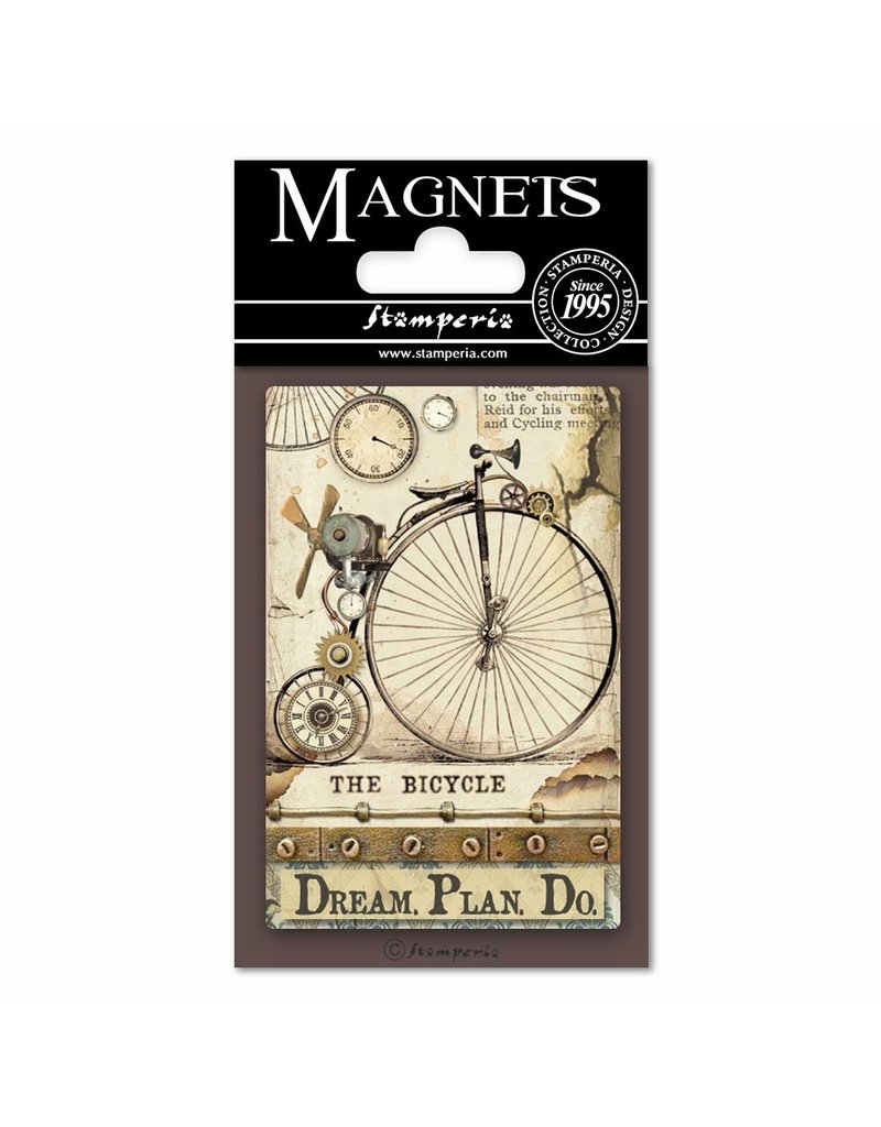 Stamperia Magnet cm. 8x5,5 - Voyages Fantastiques Bicycle