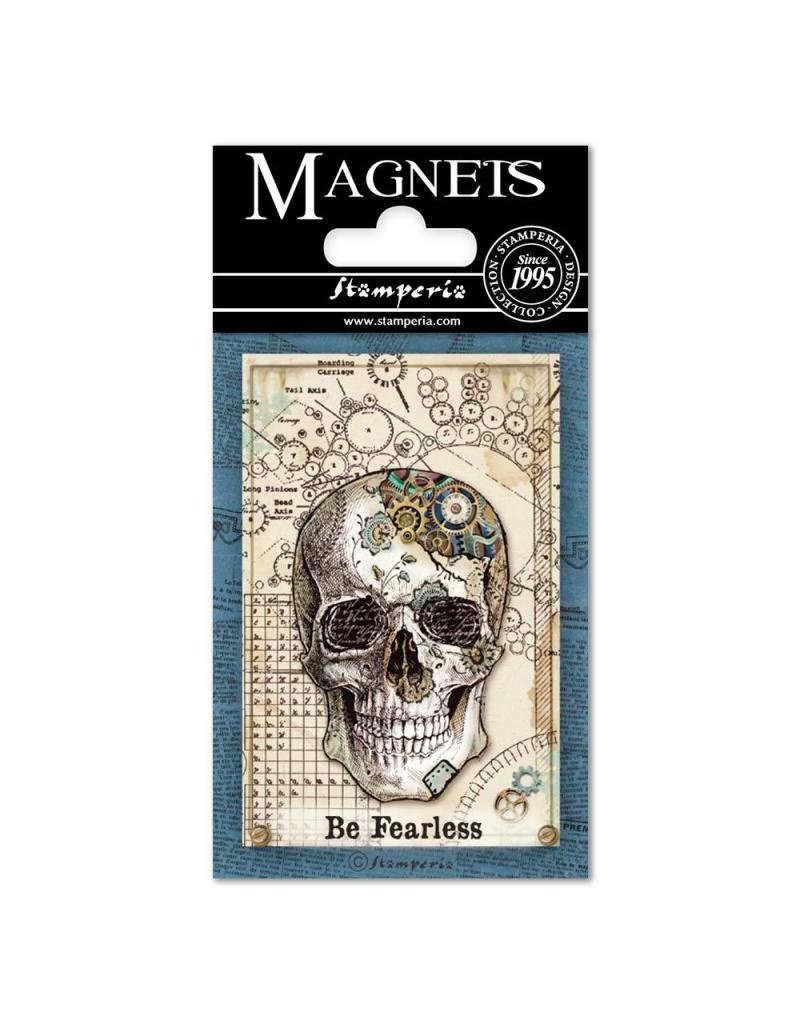 Stamperia Magnet cm. 8x5,5 - Mechanical Fantasy Skull