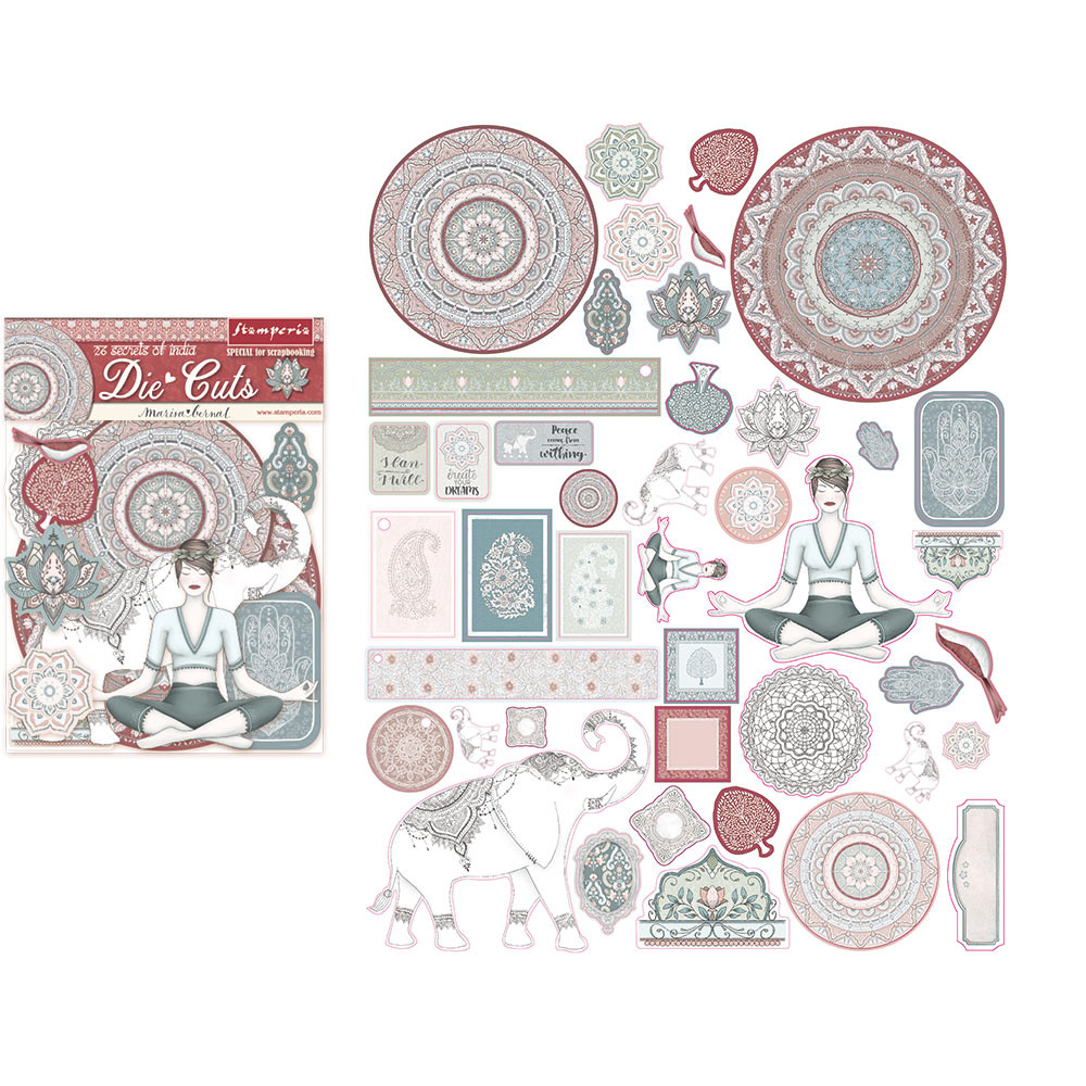 Stamperia Die cuts assorted - 26 Secrets of India
