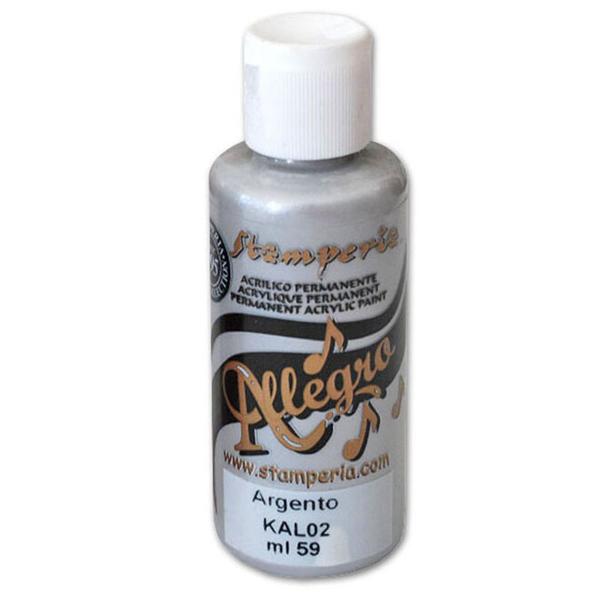Stamperia Allegro paint 59 ml.silver