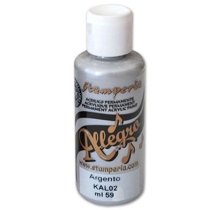 Stamperia Allegro paint 59 ml.silver