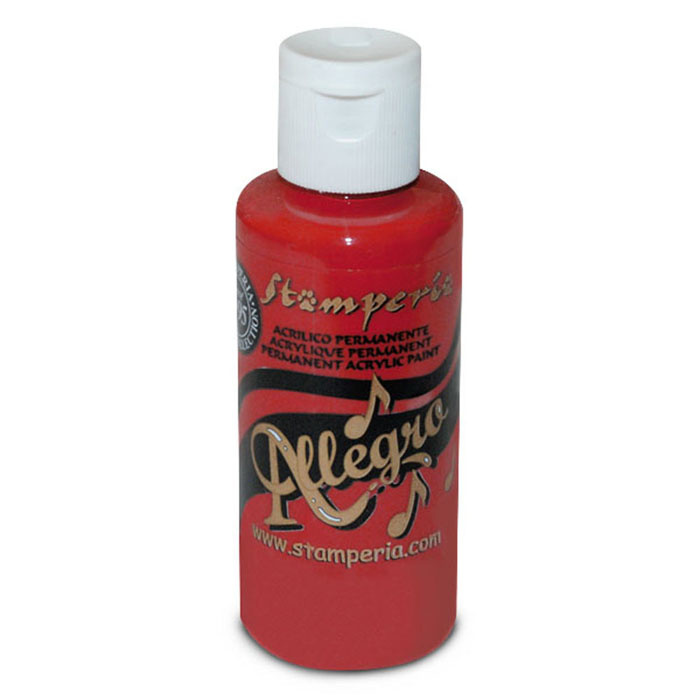 Stamperia Allegro paint 59 ml.cardinal red