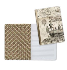 Stamperia A5 Notebook - Voyages Fantastiques Train