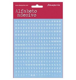 Stamperia Mini alphabet 306 pcs - light blue background