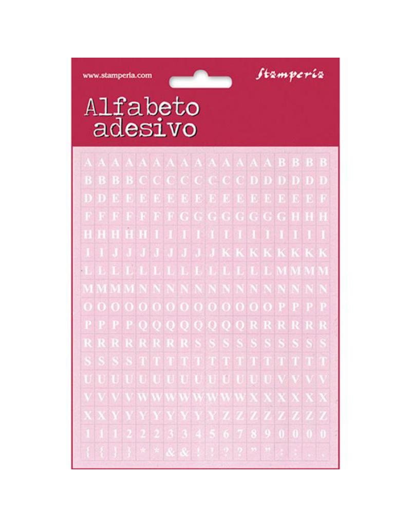 Stamperia Mini alphabet 306 pcs - pink background