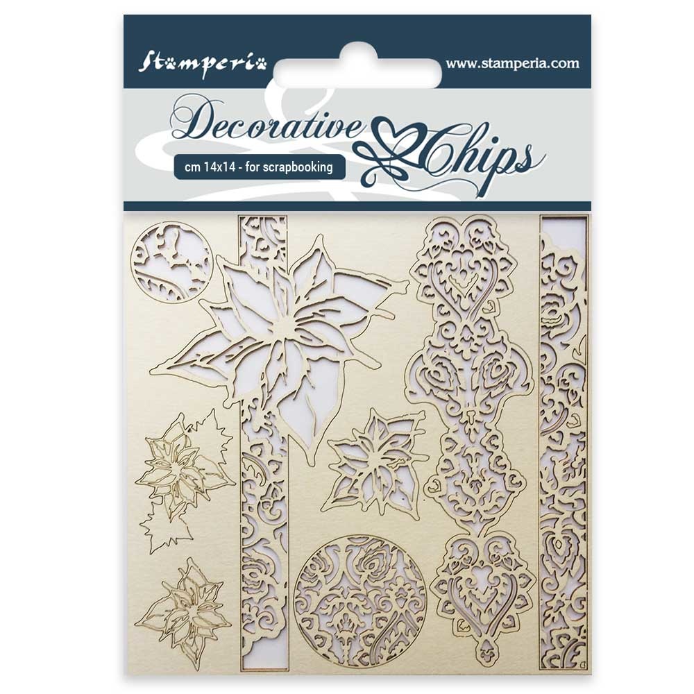 Stamperia Decorative chips cm. 14x14 Winter