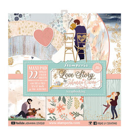 Stamperia Block 22 sheets 30.5x30.5 (12"x12") Single Face Love Story