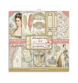 Stamperia Block 10 Sheets 20.3X20.3  (8"X8") Double Face Princess