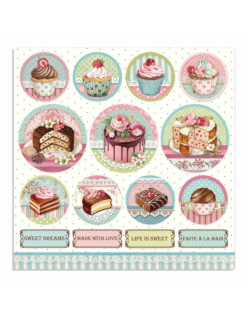 Stamperia Double Face Paper Mini cake rounds