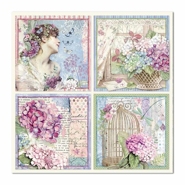 Stamperia Double Face Paper 4 cards