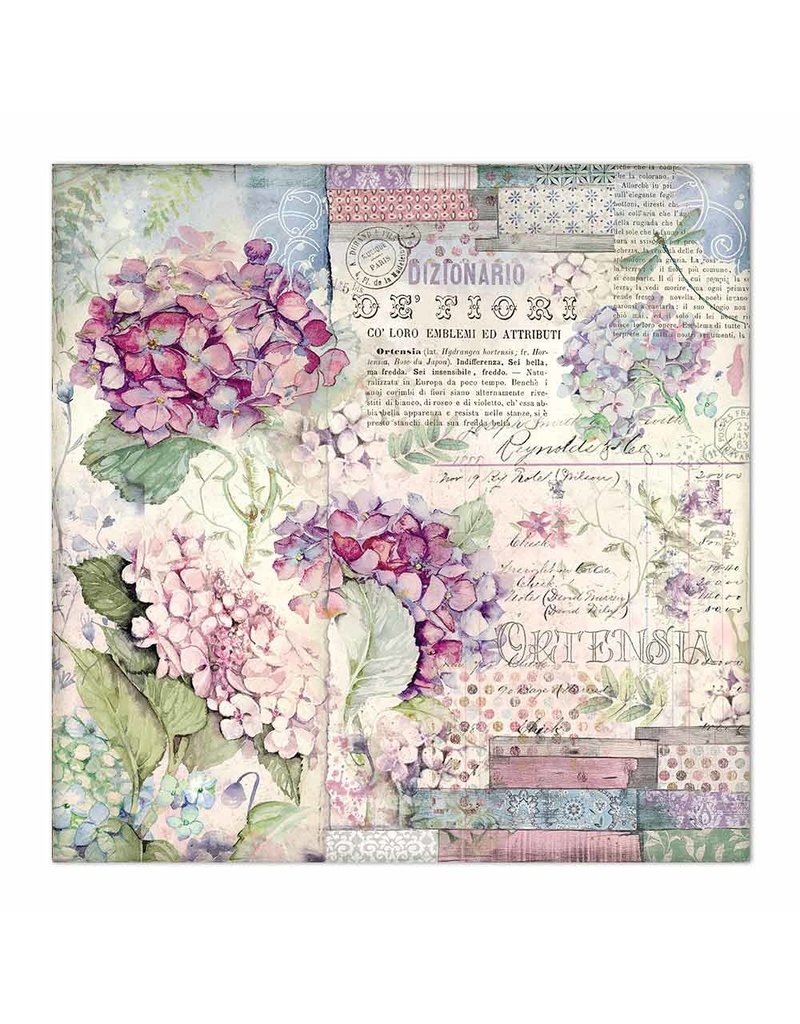 Stamperia Double Face Paper Hortensia