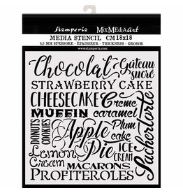 Stamperia Thick stencil cm. 18X18  Chocolat